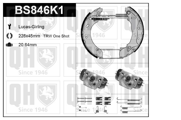 QUINTON HAZELL Piduriklotside komplekt BS846K1